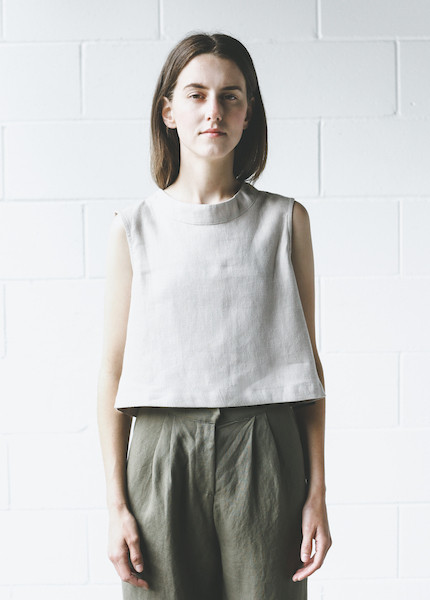 Zii Ropa Kono Sleeveless Top - Oatmeal Zii Ropa Kono Sleeveless Top - Oatmeal