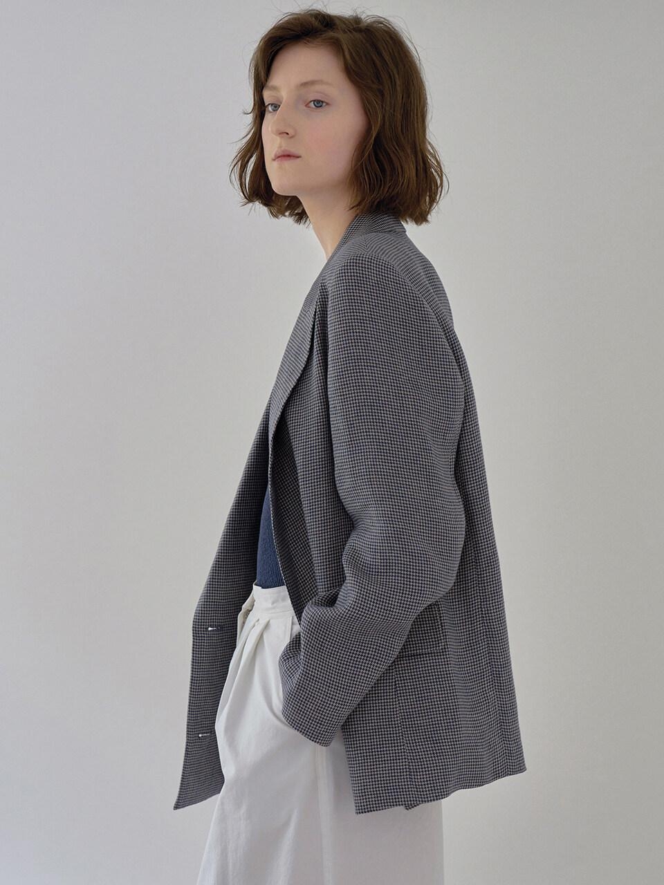 NOTHING WRITTEN Linen Jacket - Blue Check | Garmentory