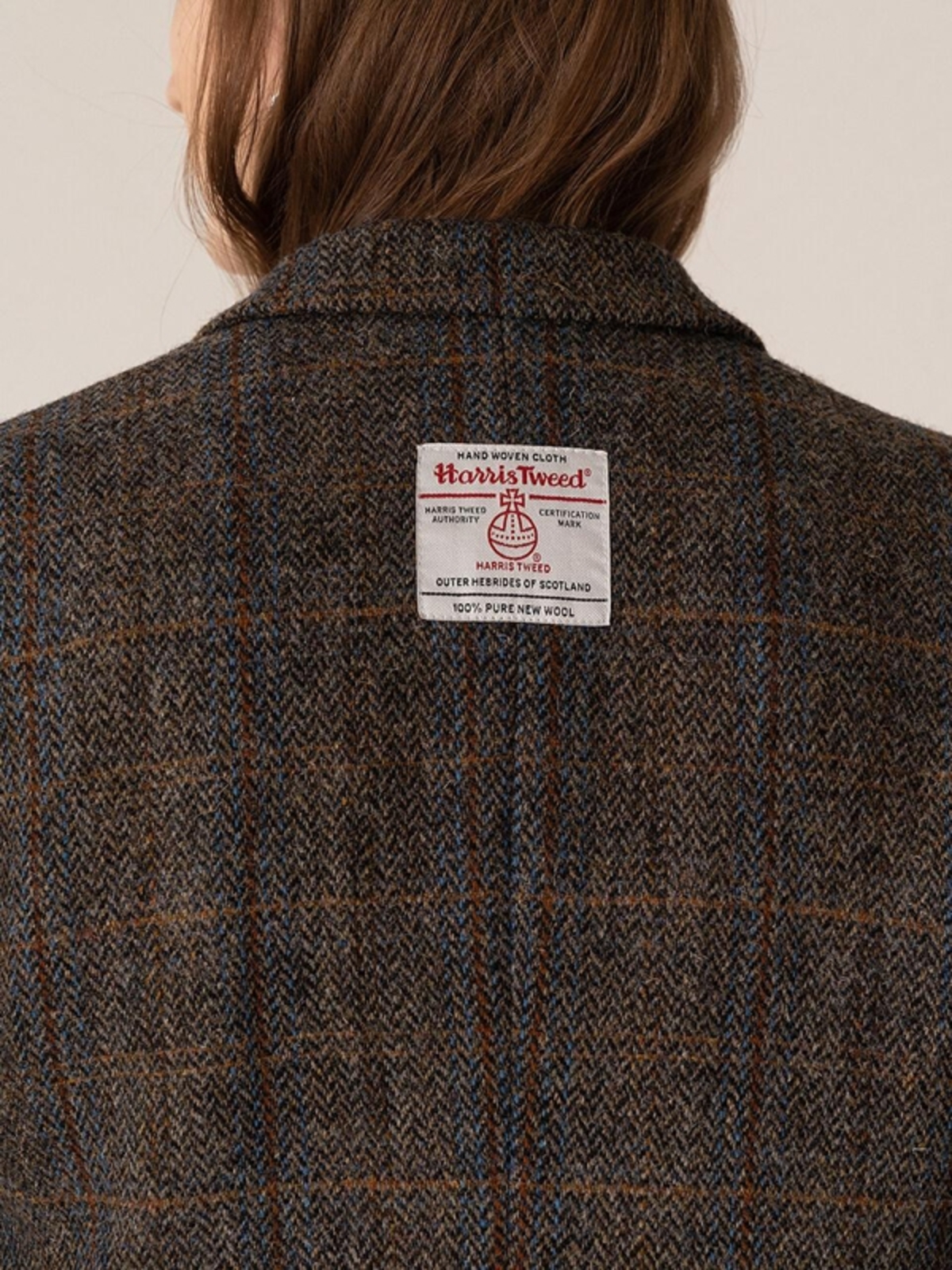 Harris Tweed Wool Blazer Brown