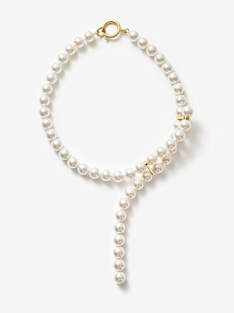 ★人氣★MONDAY EDITION★CROSS-ENDED PEARL NECKLACE MONDAY EDITION Cross Ended Pearl Necklace | Garmentory