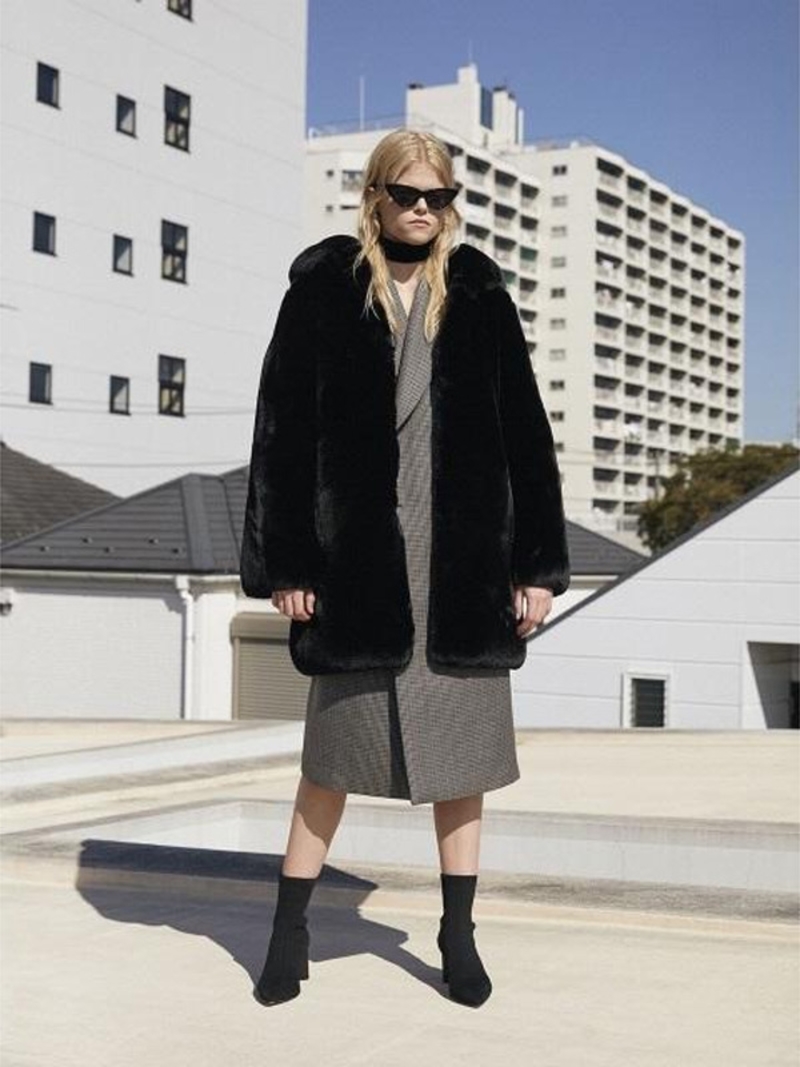LEMONPLET BY CHOYO Teddy Coat with Hoodie | Garmentory
