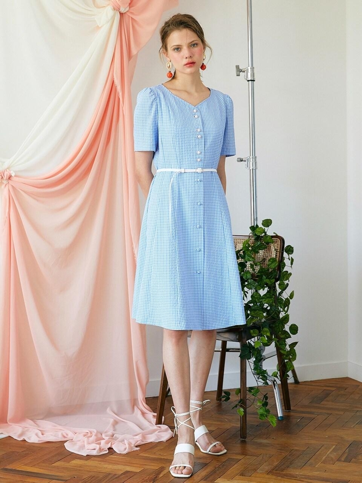 black linen dress short Claire Short Linen Dress in Black main image 0