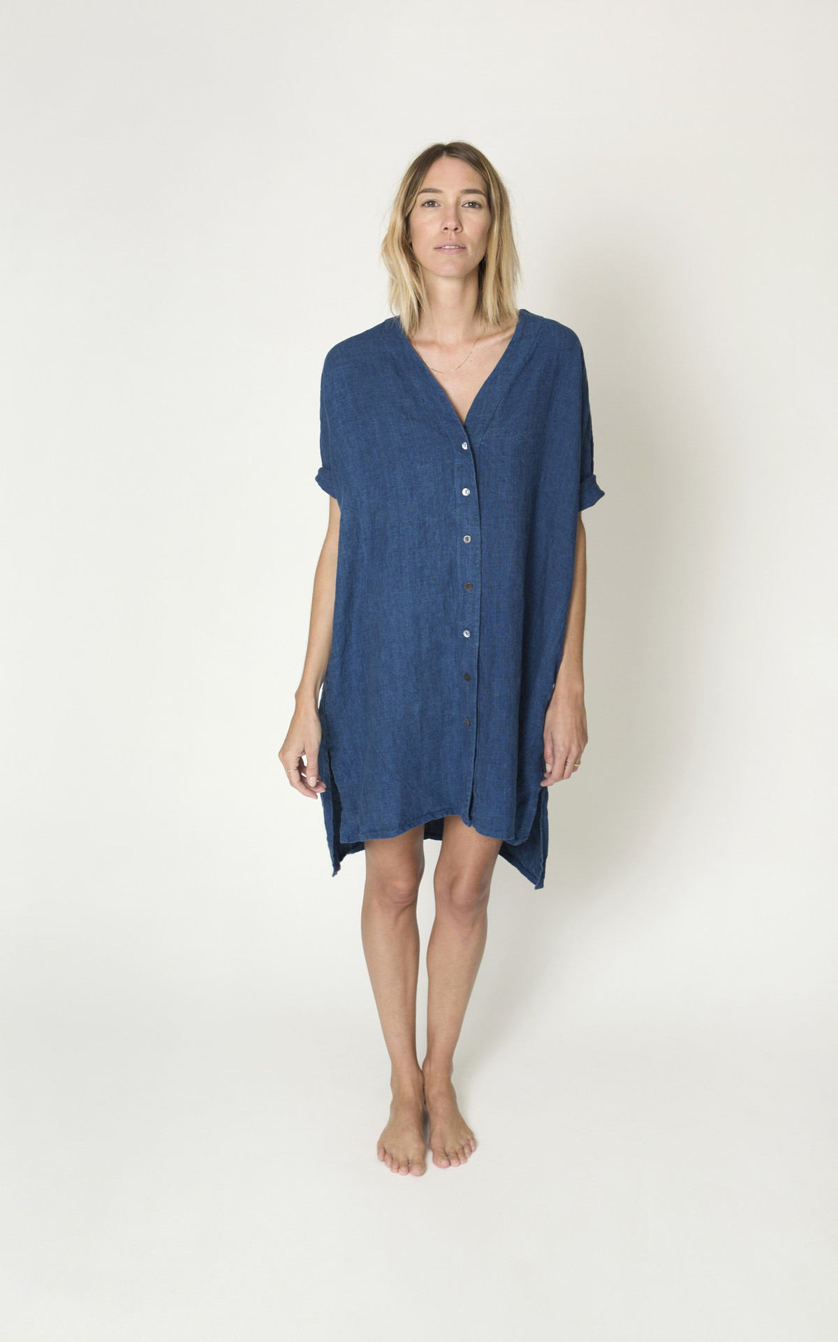 Ilana Kohn Lola Dress in Linen Chambray | Garmentory