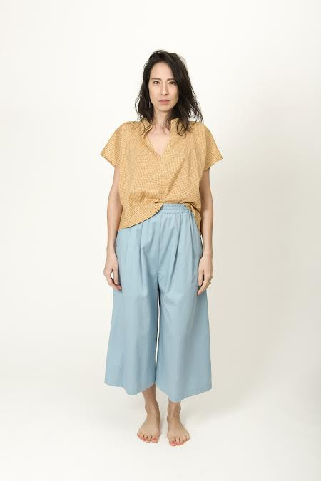 Ilana Kohn Wally Shirt in Yellow Dot Gridd Ilana Kohn Wally Shirt in Yellow Dot Gridd