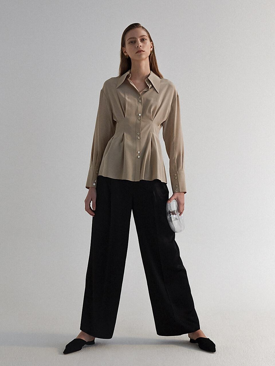 Moon Choi Belted Wide-Leg Trousers 