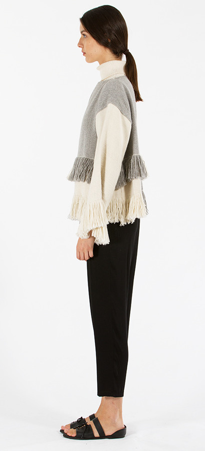 Voz Fringe Top Colorblock Voz Fringe Top Colorblock