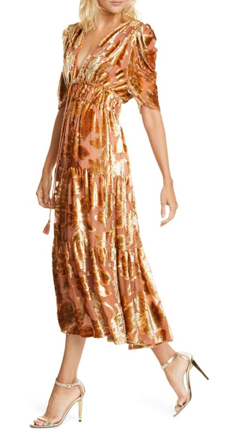 Ulla Johnson Loretta Dress - Rose Gold Velvet | Garmentory