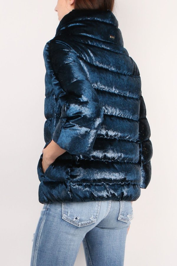 Herno Crystal Velvet 3/4 Sleeve Jacket 