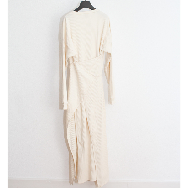 Baserange Fleece RIB Shaw Long Sleeve Kaftan - Off White Baserange Fleece RIB Shaw Long Sleeve Kaftan - Off White