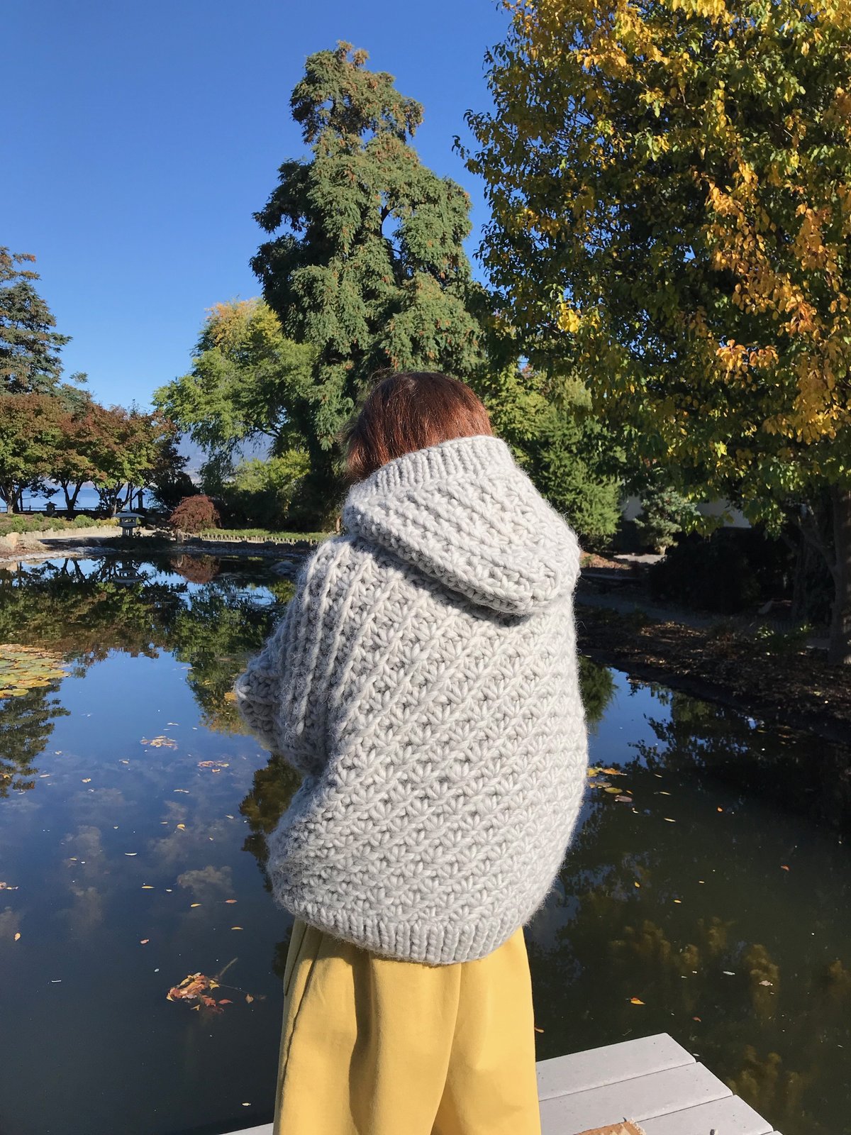I love Mr Mittens Daisy Hooded Bomber Wool - Light Grey