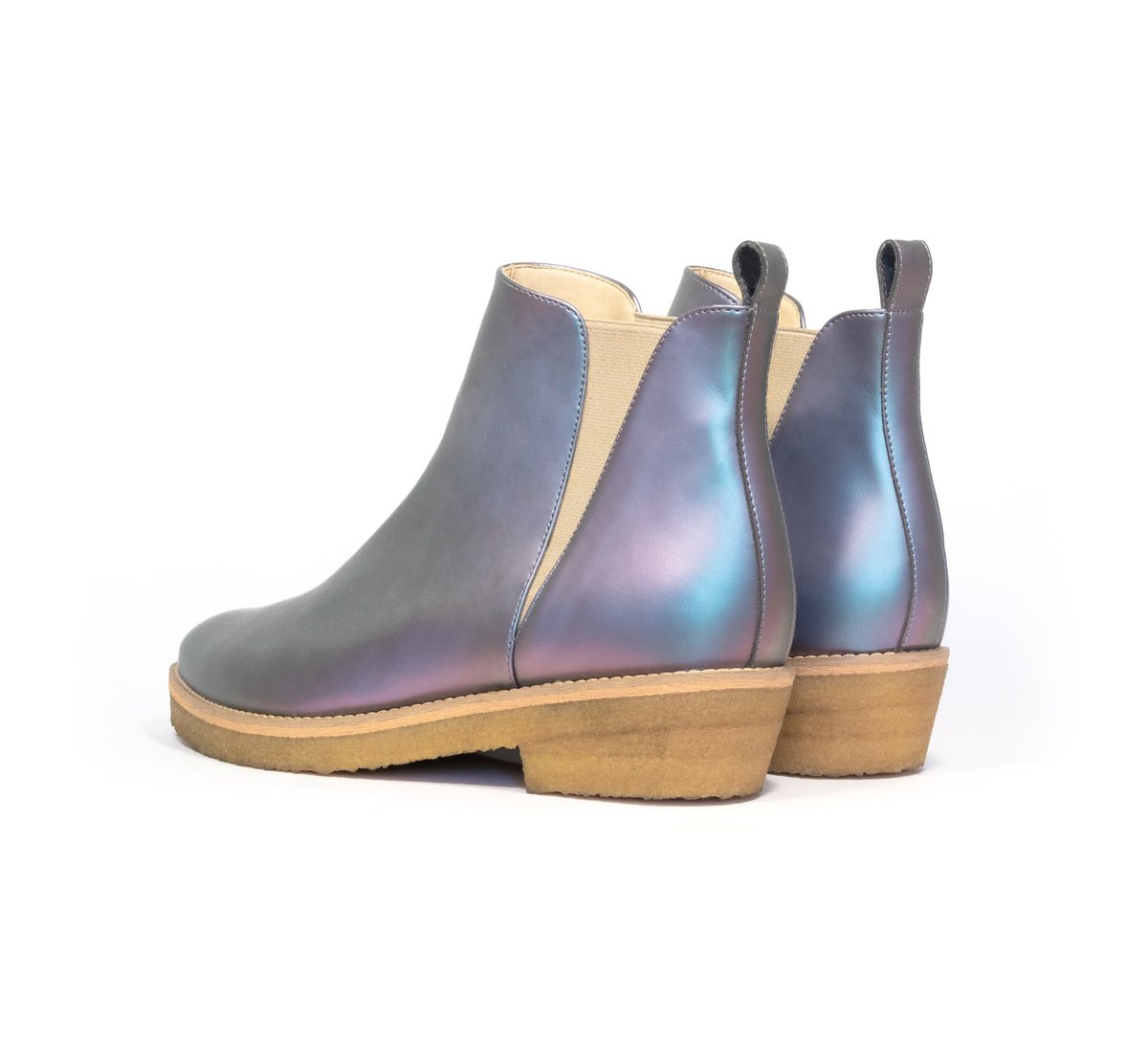 Sydney Brown Crepe Ankle Boot - Matte Iridescent - Image 3 of 3