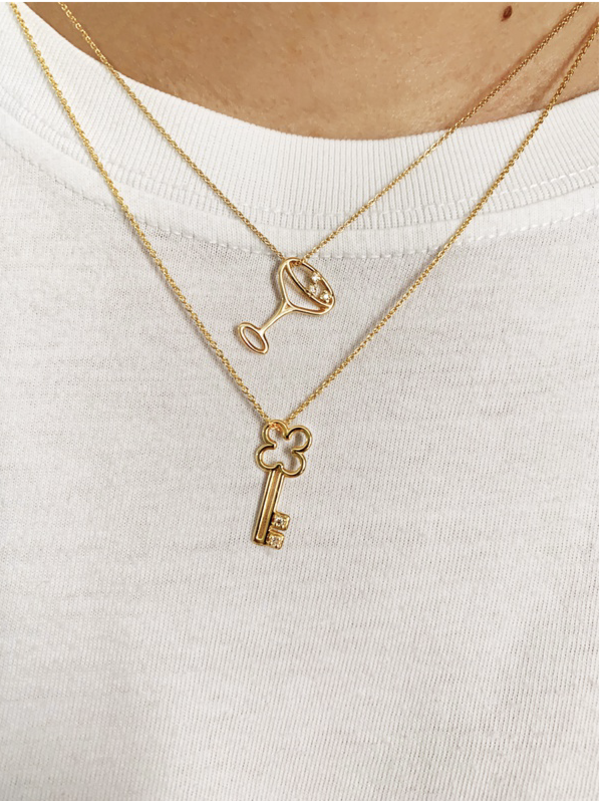 aliita LLAVECITA BRILLANTE Necklace - 9KT YELLOW GOLD