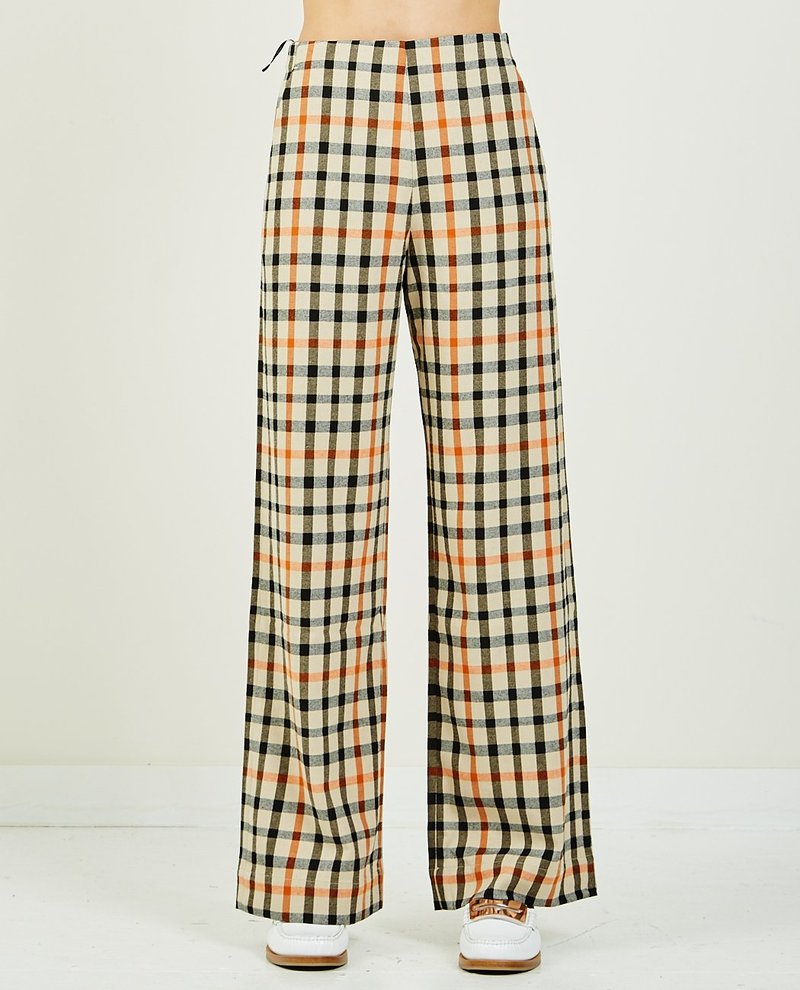 【BAUM UND PFERDGARTEN】 BEIGE check pant Baum und Pferdgarten NYO FLANNEL CHECK PANT - BEIGE | Garmentory