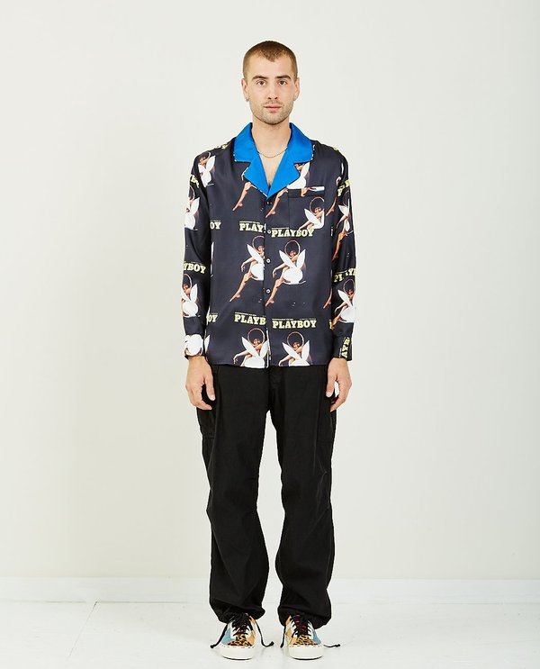 SOULLAND MEETS PLAYBOY JEAN SILK SHIRT 