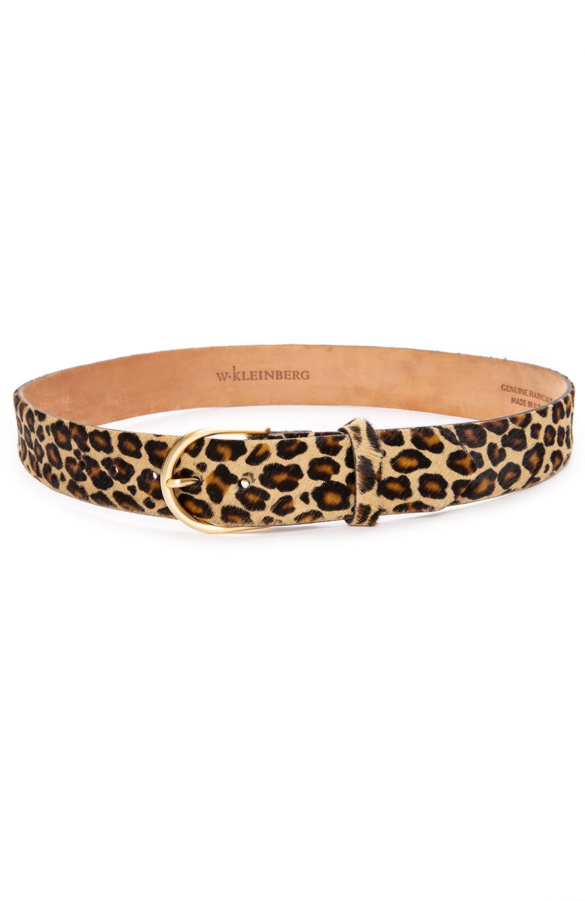 W. Kleinberg Camouflage Hair Calf Belt with Gold Buckle Leopard Print Haircalf Belt – W. Kleinberg – | Mercari main image 4