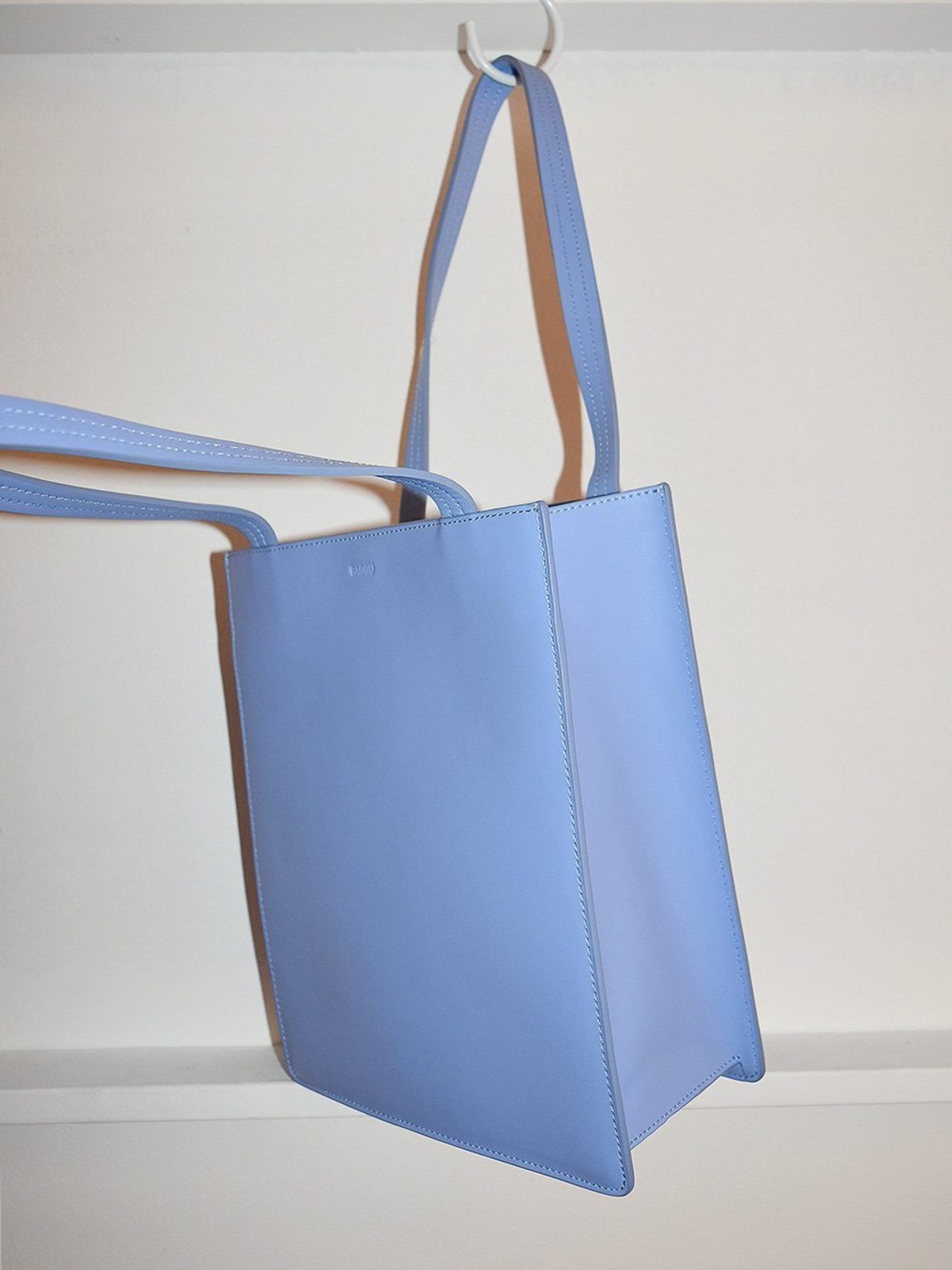 Leather Handbag Baggu Leather Retail Tote Baggu Leather Tote Blue - Main Image