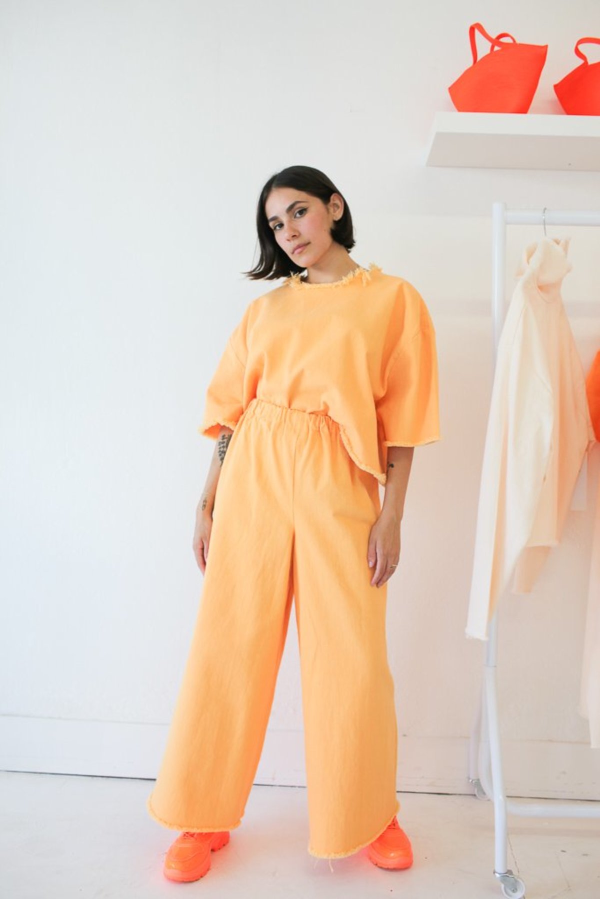 Ashley Rowe Long Pant - Tangerine - Image 2 of 3