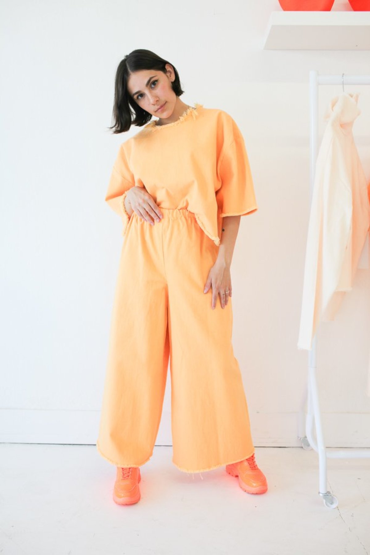 Ashley Rowe Long Pant - Tangerine - Image 3 of 3