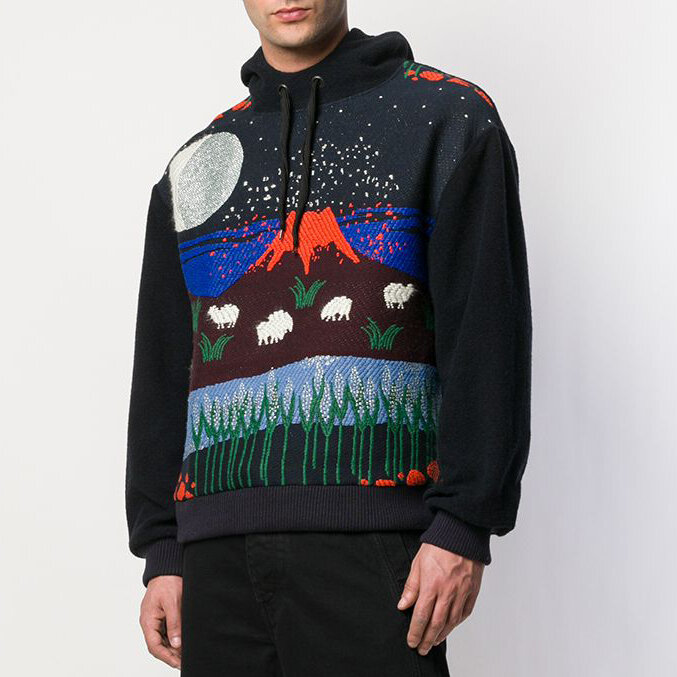 Henrik Vibskov Volcano Hoodie - Dark Blue | Garmentory