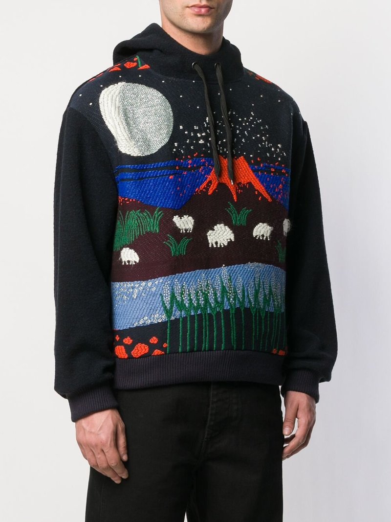 Henrik Vibskov Volcano Hoodie - Dark Blue | Garmentory