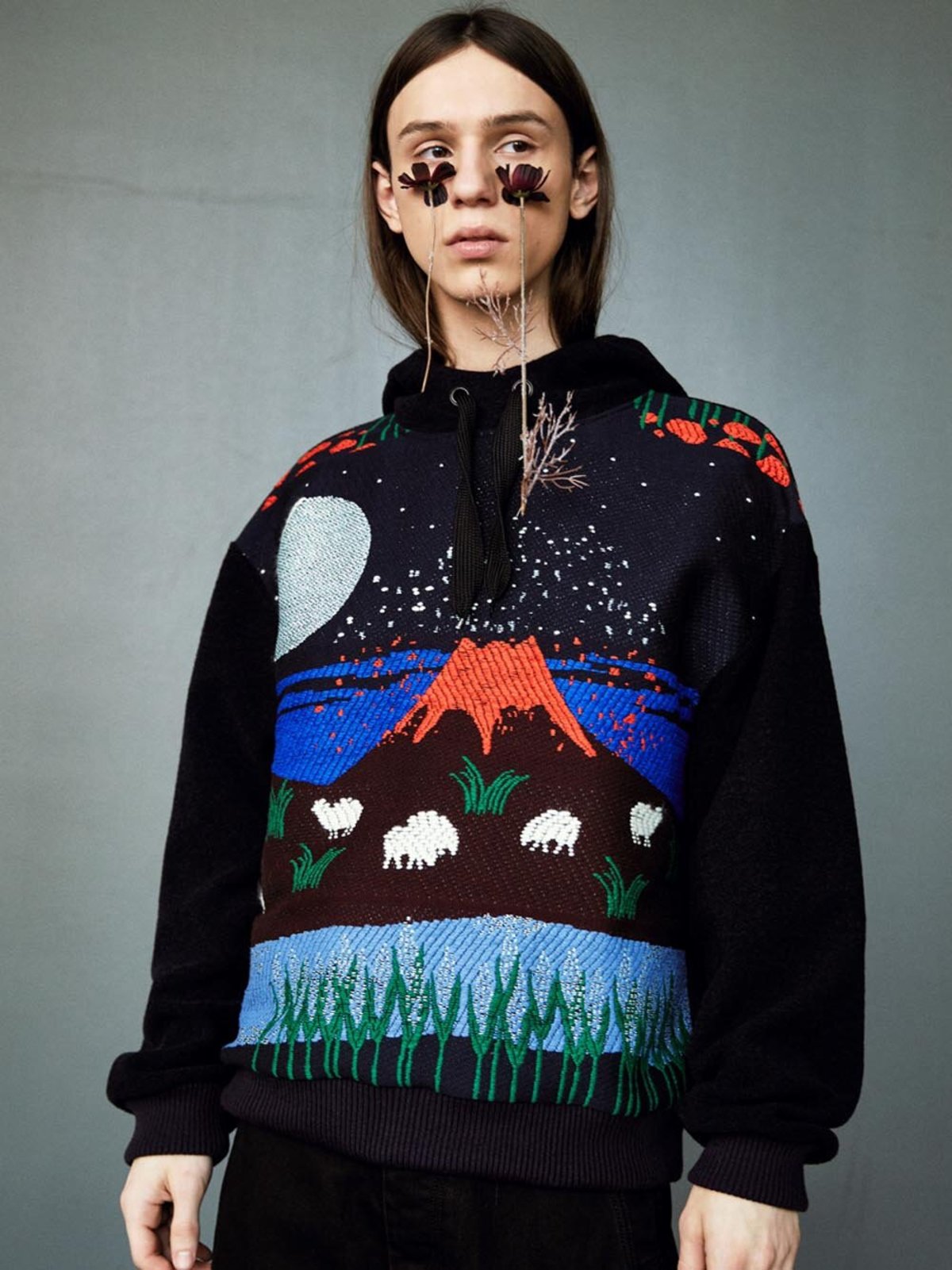 Henrik Vibskov Volcano Hoodie - Dark Blue | Garmentory