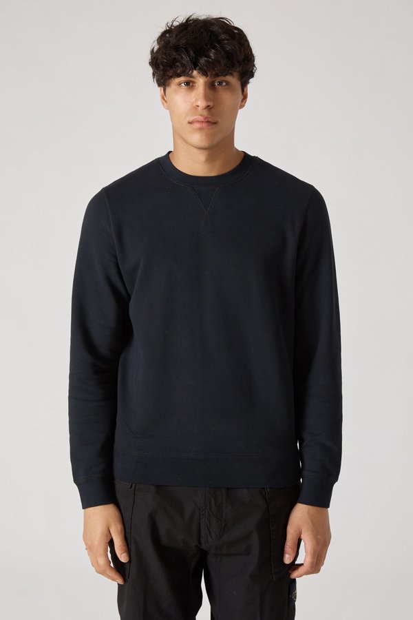 Sunspel Crew Neck Fleece Sweatshirt - Black Sunspel Crew Neck Fleece Sweatshirt - Black