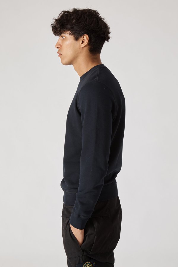 Sunspel Crew Neck Fleece Sweatshirt - Black Sunspel Crew Neck Fleece Sweatshirt - Black