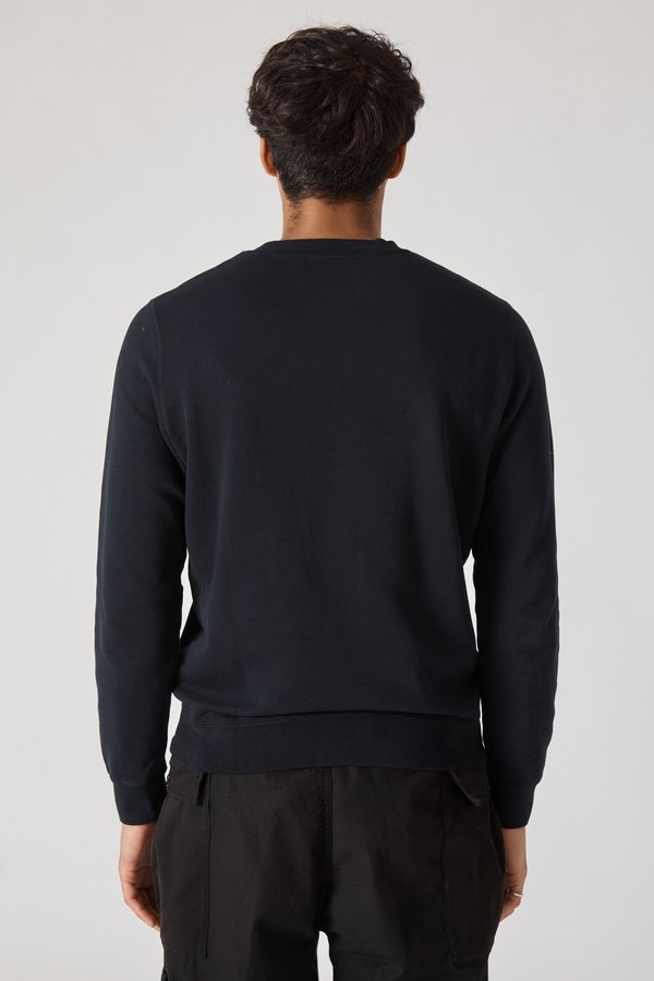 Sunspel Crew Neck Fleece Sweatshirt - Black Sunspel Crew Neck Fleece Sweatshirt - Black