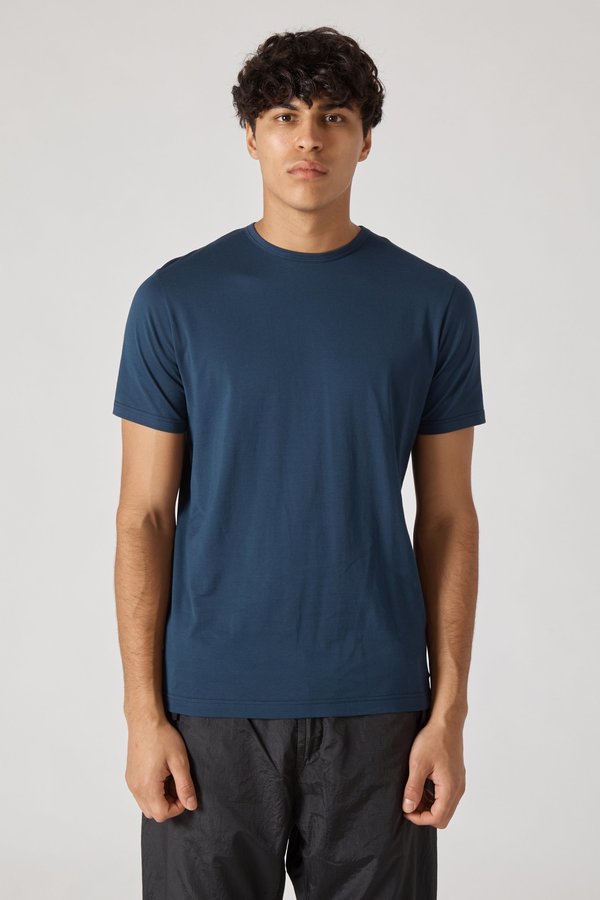 Sunspel Short Sleeve Crew Neck T-Shirt - Navy Sunspel Short Sleeve Crew Neck T-Shirt - Navy