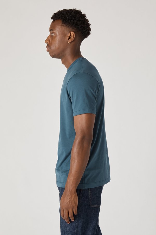 Sunspel Short Sleeve Crew Neck T-Shirt - Petrol Sunspel Short Sleeve Crew Neck T-Shirt - Petrol