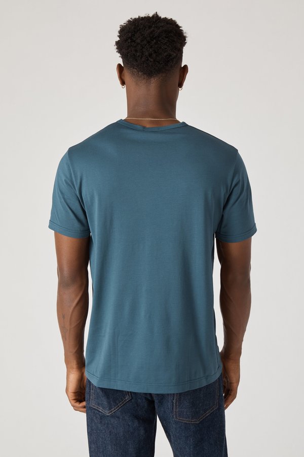 Sunspel Short Sleeve Crew Neck T-Shirt - Petrol Sunspel Short Sleeve Crew Neck T-Shirt - Petrol