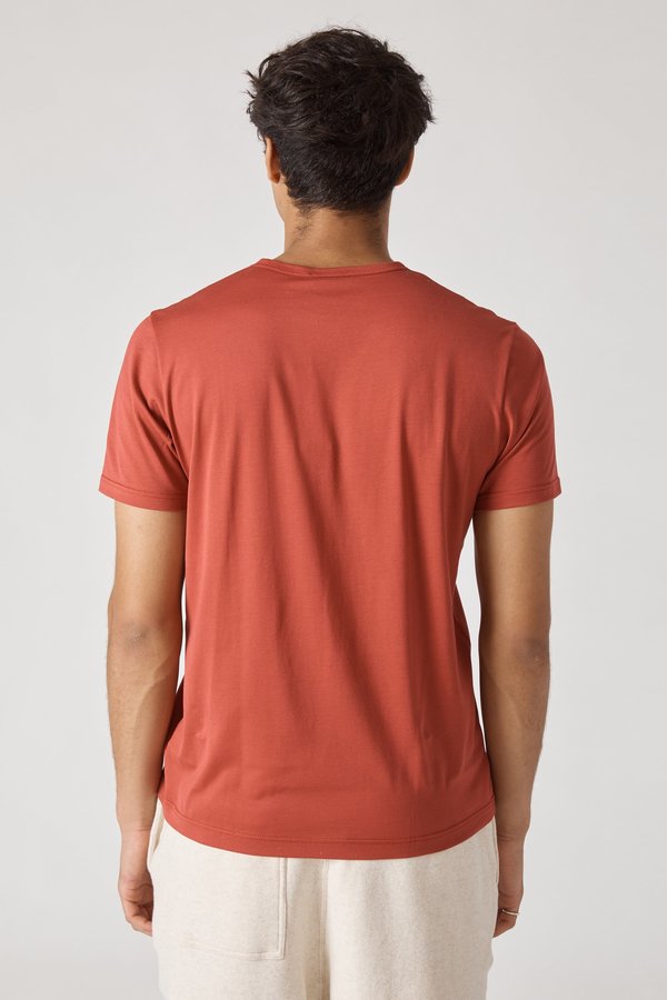Sunspel Short Sleeve Crew Neck T-Shirt - Scarlet Sunspel Short Sleeve Crew Neck T-Shirt - Scarlet