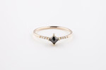 Jennie Kwon Designs Black Diamond Equilibrium Point Ring - Thumbnail 1