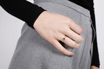 Jennie Kwon Designs Black Diamond Equilibrium Point Ring - Thumbnail 2