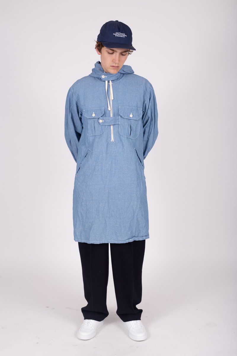 Engineered Garments Bush Shirt - Light Blue Chambray | Garmentory 
