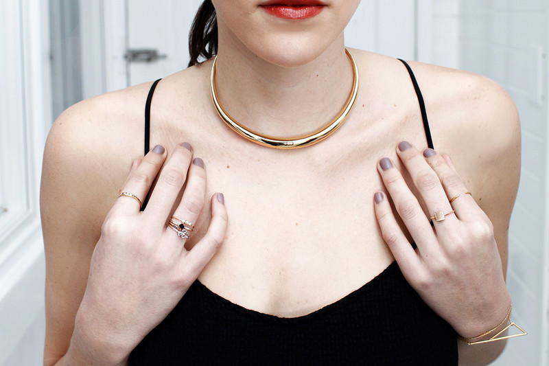 Jennie Kwon Designs Black Diamond Equilibrium Point Ring