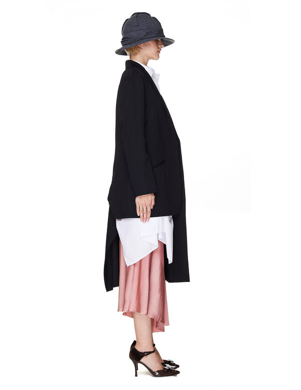 Yohji Yamamoto Asymmetric Wool Jacket - Black Yohji Yamamoto Asymmetric Wool Jacket - Black