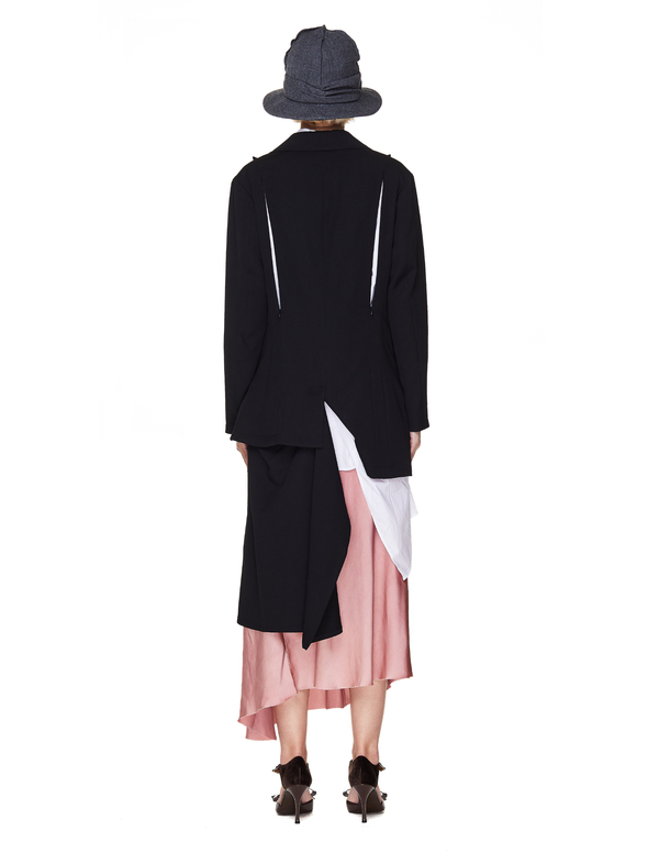Yohji Yamamoto Asymmetric Wool Jacket - Black Yohji Yamamoto Asymmetric Wool Jacket - Black