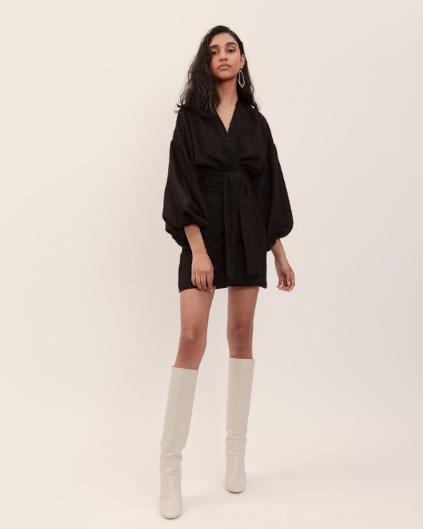 BEFORE MARCH Isabel Mini Wrap Dress - Black BEFORE MARCH Isabel Mini Wrap Dress - Black
