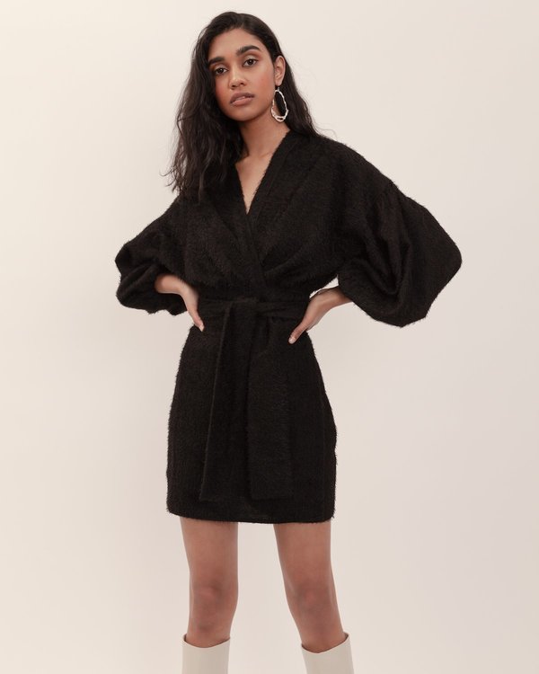 BEFORE MARCH Isabel Mini Wrap Dress - Black BEFORE MARCH Isabel Mini Wrap Dress - Black