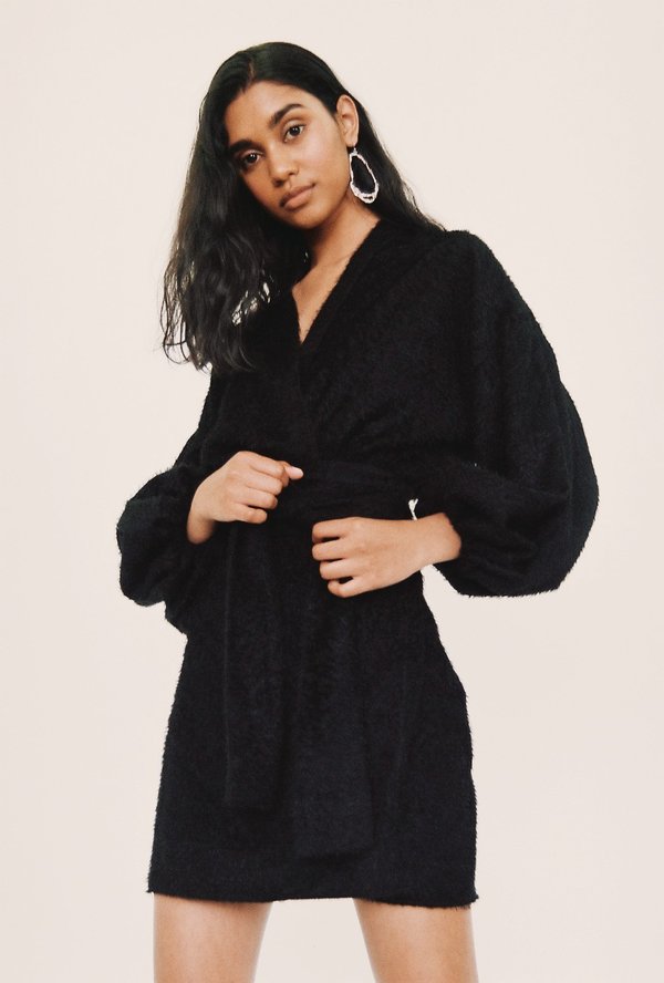 BEFORE MARCH Isabel Mini Wrap Dress - Black BEFORE MARCH Isabel Mini Wrap Dress - Black