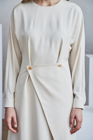 Maison De Ines UNBALANCE WRAP DRESS - Beige Maison De Ines UNBALANCE WRAP DRESS - Beige