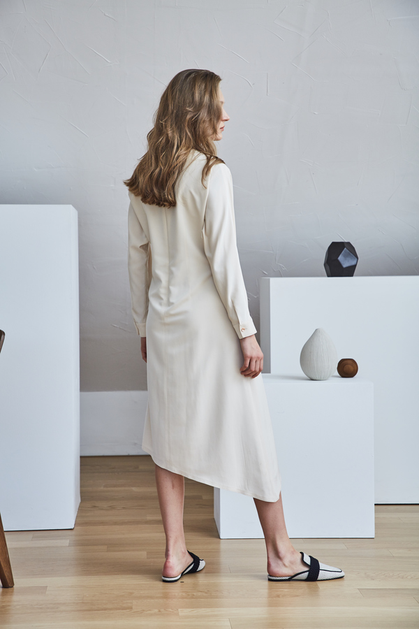 Maison De Ines UNBALANCE WRAP DRESS - Beige Maison De Ines UNBALANCE WRAP DRESS - Beige