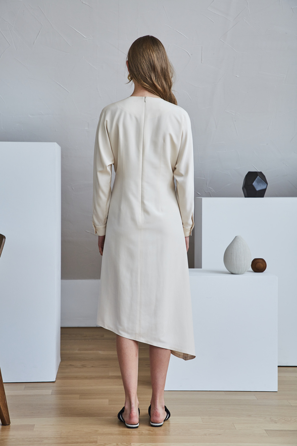 Maison De Ines UNBALANCE WRAP DRESS - Beige Maison De Ines UNBALANCE WRAP DRESS - Beige