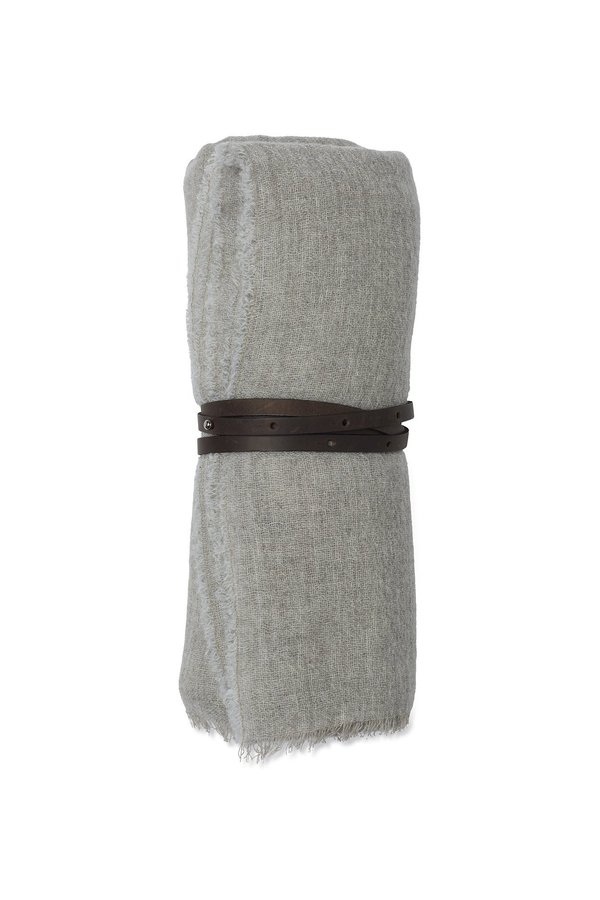 Oyuna Esra Finely Woven Light Cashmere Travel Throw - Grey Mist Oyuna Esra Finely Woven Light Cashmere Travel Throw - Grey Mist