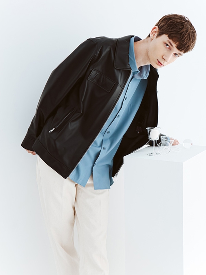 【SPERONE】Lambskin Trucker Jacket SPERONE Lamb Skin Trucker Jacket - Black | Garmentory