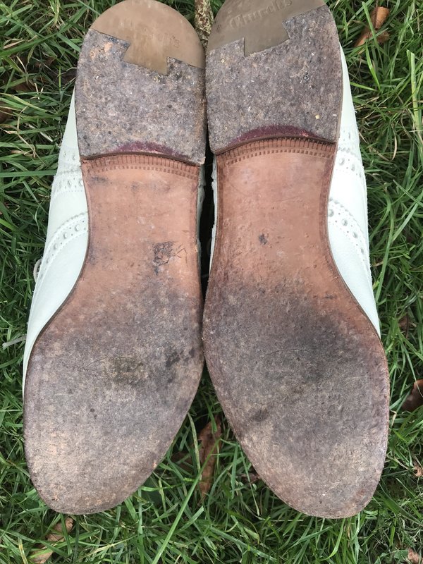 Derby Church's BURWOOD Cuir Blanc & Argent - Pointure 38 - Occasion - Classique Et Chic !
