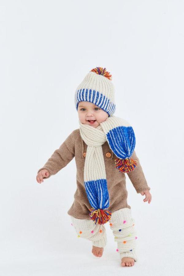 KIDS cabbages & kings ny pom scarf - cobalt/silver sprinkle KIDS cabbages & kings ny pom scarf - cobalt/silver sprinkle