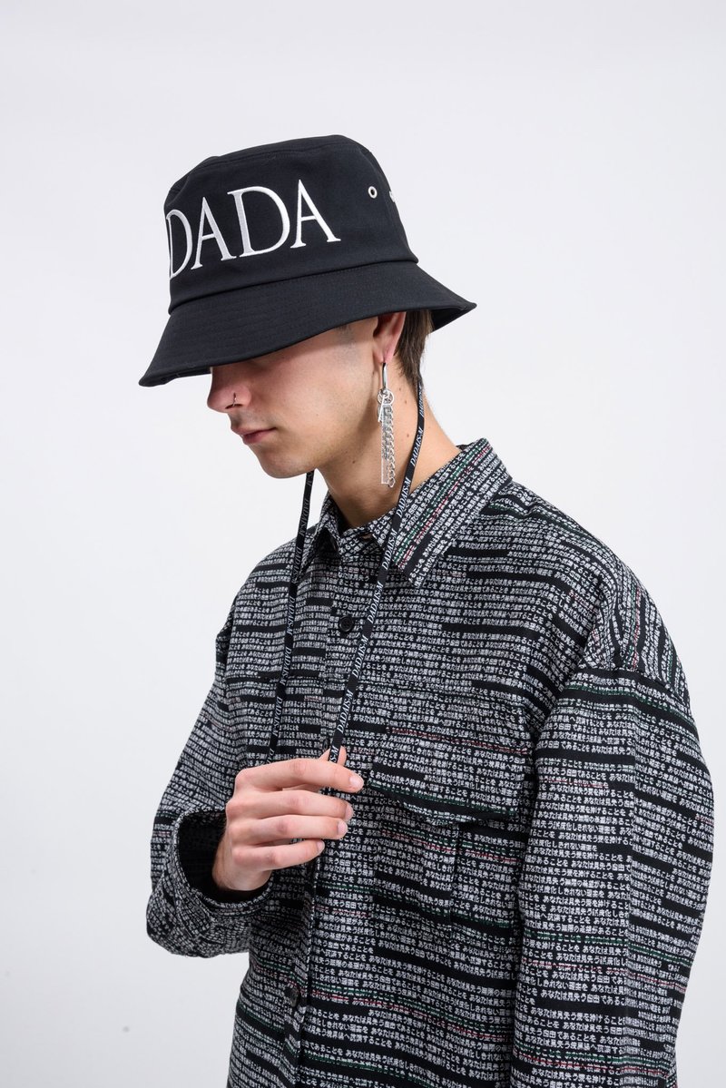 帽子 DADA Embroidery Bucket Hat Christian Dada DADA Embroidery Bucket Hat - Black | Garmentory