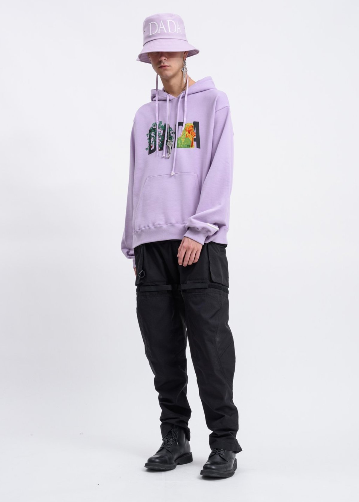 Christian Dada DADA Logo Embroidery Hoodie - Lavender | Garmentory